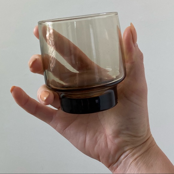 {SOLD} NIB Set mid-century modern smoky rock glasses by Libbey Co - Picture 10 of 12